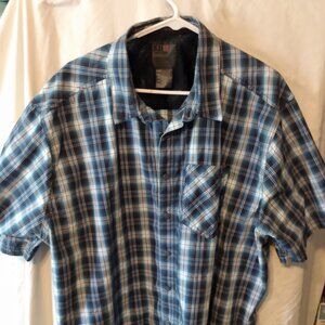 5.11 Tactical Shirt Men's 2 XL Plaid Breaker Sleeve Rapid Entry Snap Button
